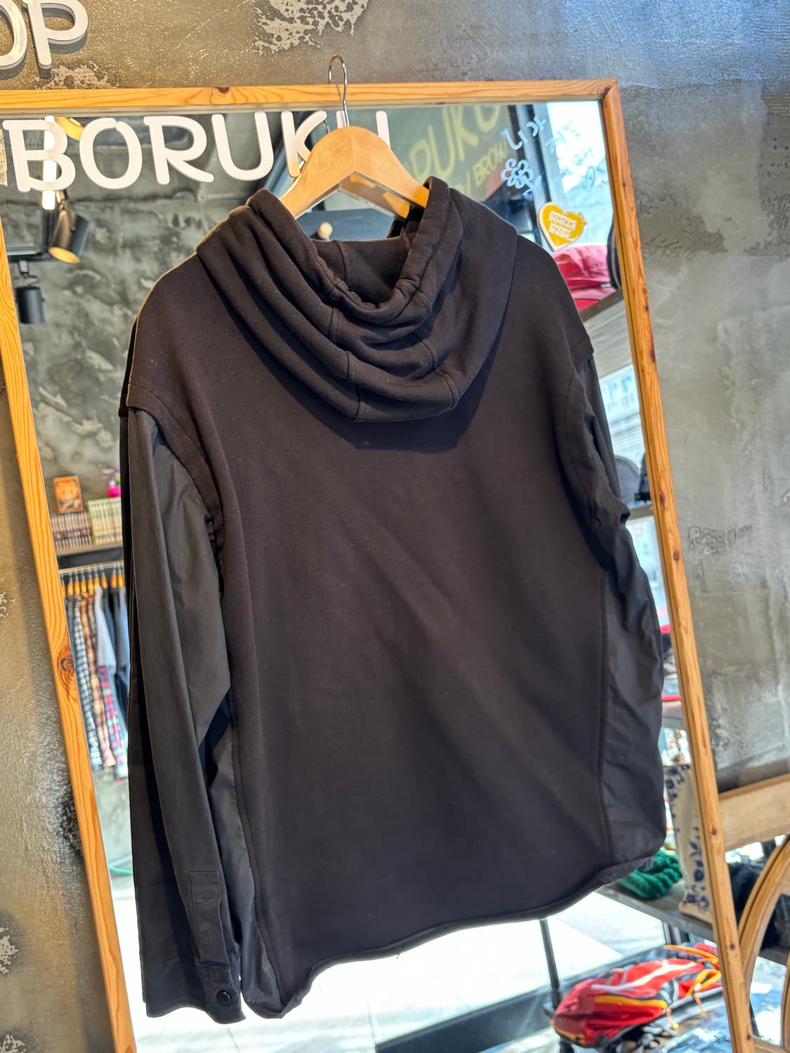  타임 블랙 나일론 후드티 L 상품이미지6