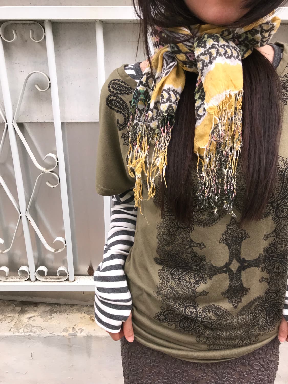 vintage pattern scarf 상품이미지3