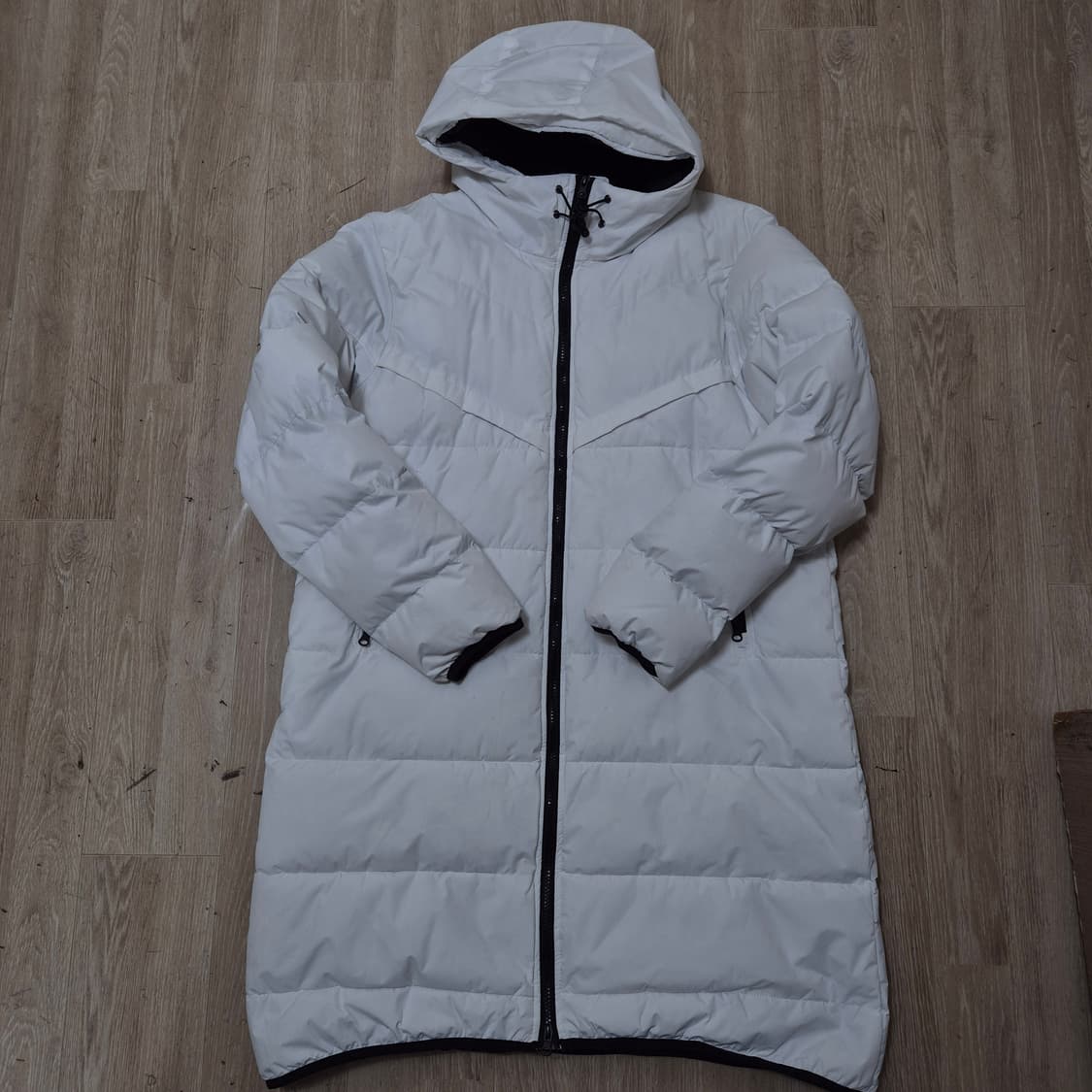 웰스프링 다운라이크 후드 롱패딩 점퍼 L(100) 상품이미지1