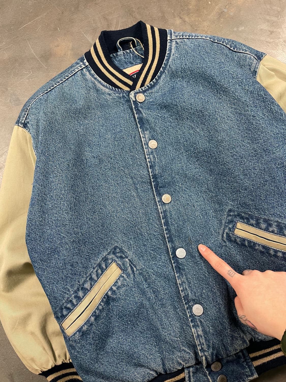 90-00s 갭 데님 바시티 자켓 상품이미지2