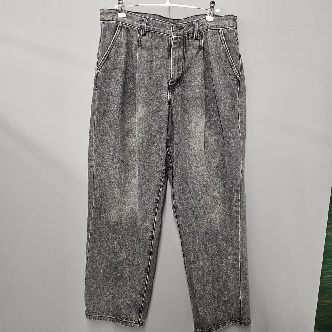 디미트리블랙 워싱 흑청 와이드 데님 상품이미지1