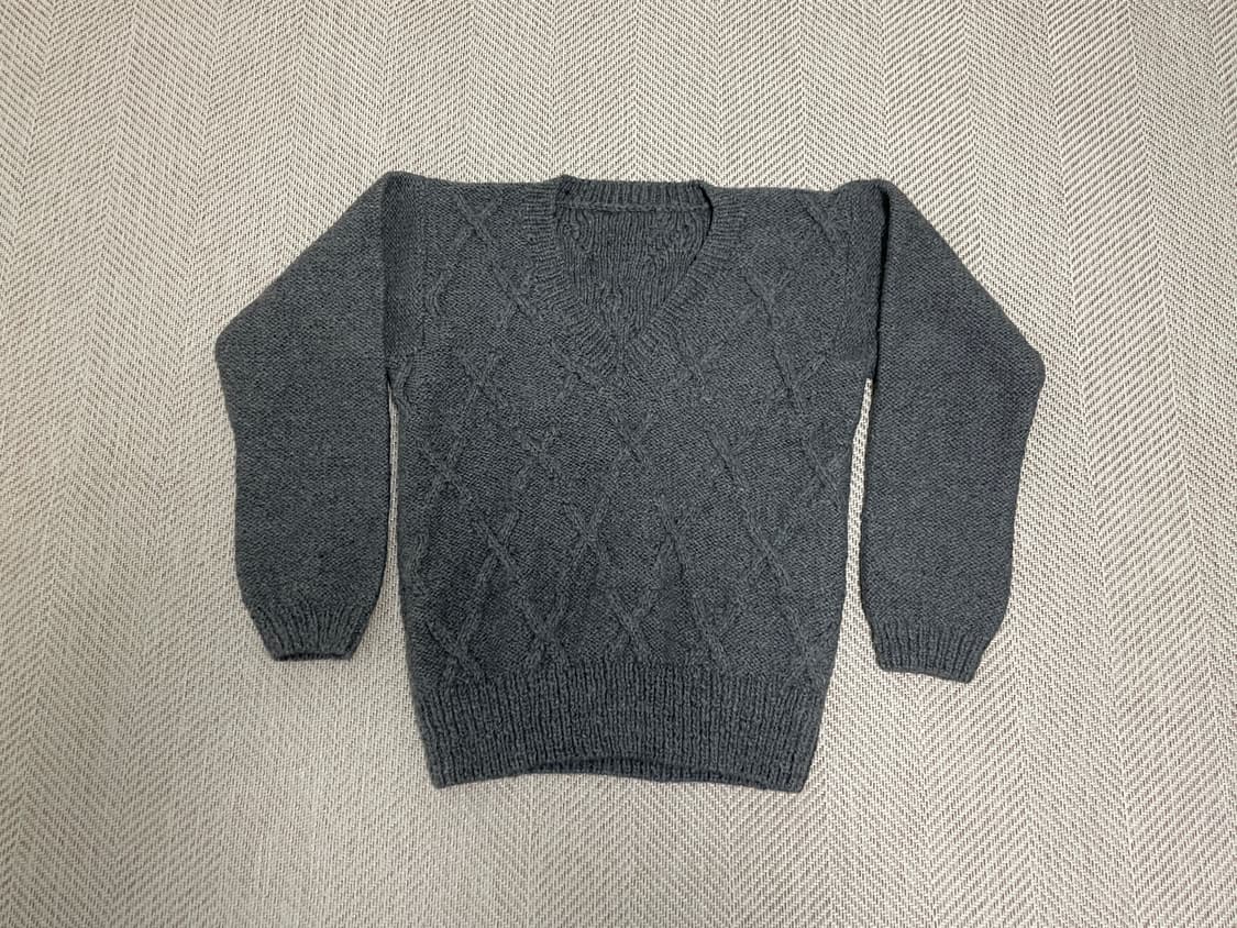 빈티지 핸드메이드 헤비 그레이 니트 J03513 상품이미지1