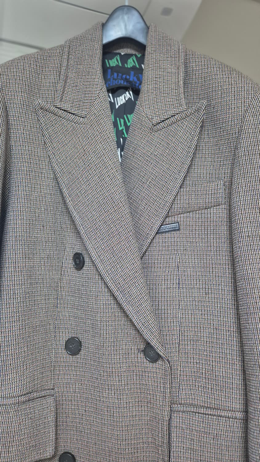 겨울 잔체크 롱코트 상품이미지2