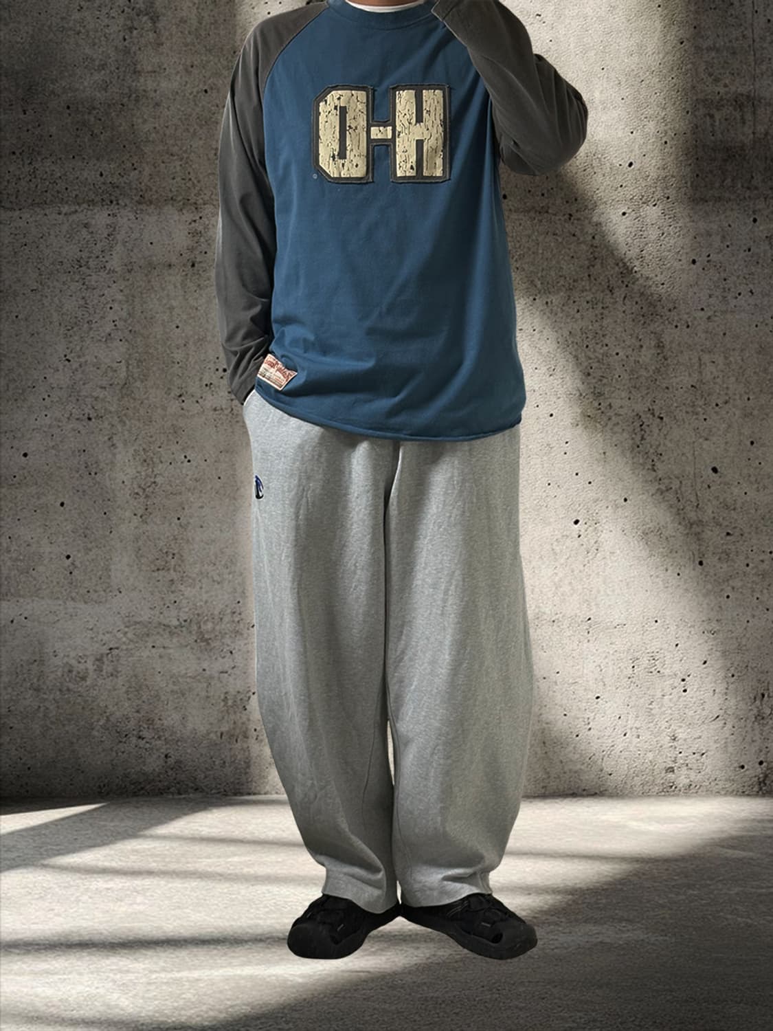 Harley-Davidson 할리 데이비슨 워싱 블루 패치 롱 슬리브 상품이미지2