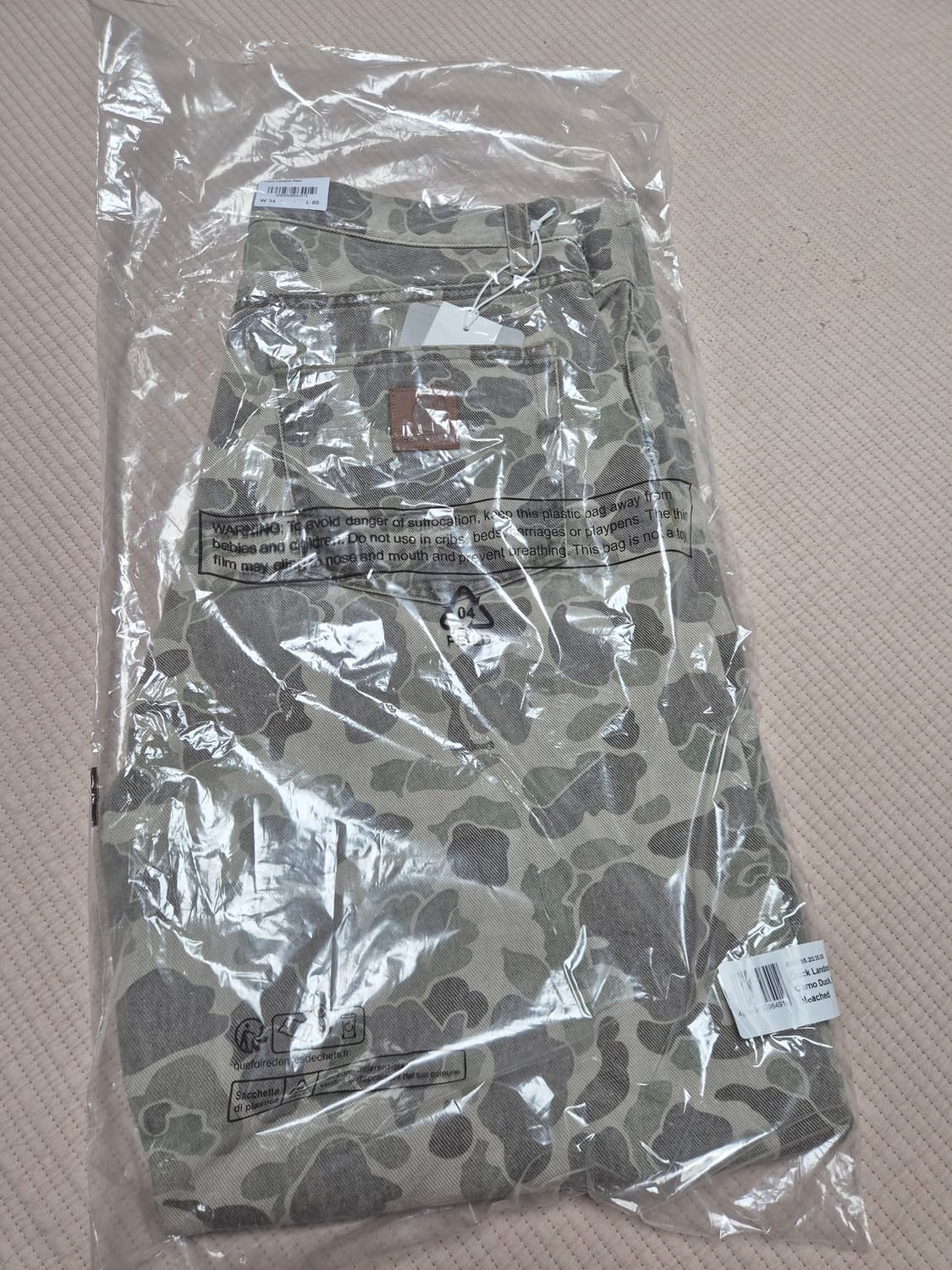 칼하트 WIP 덕카모 Landon 데님 34사이즈 상품이미지1