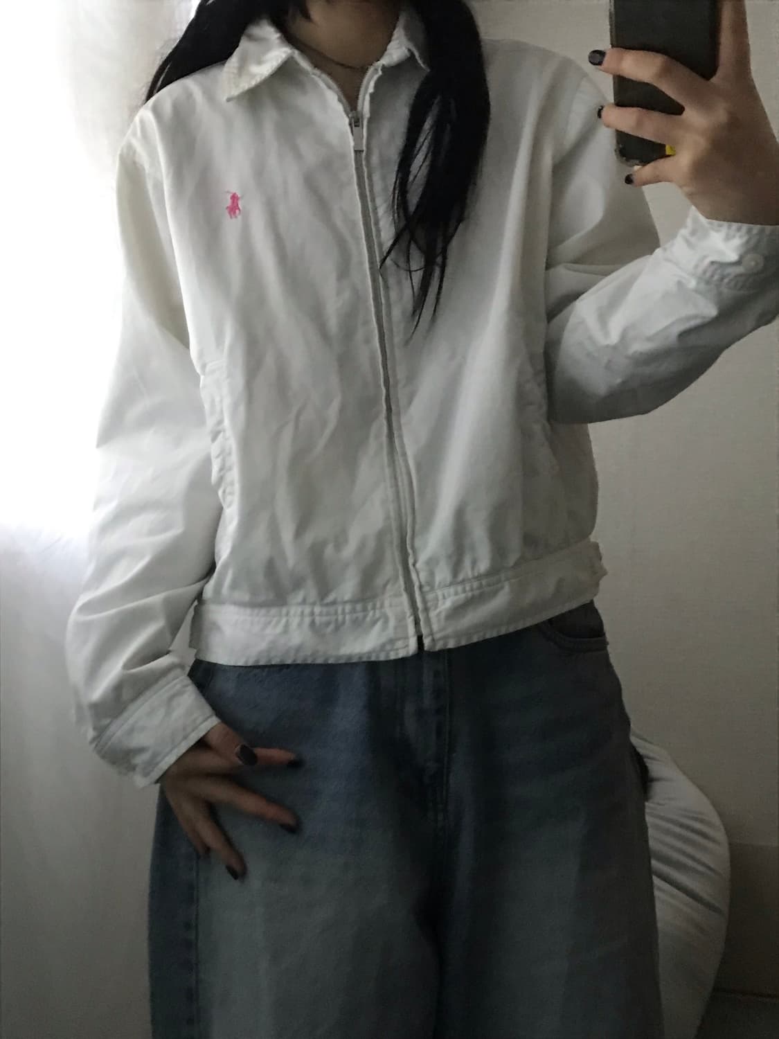 폴로 화이트 핑크포니 블루종 상품이미지3