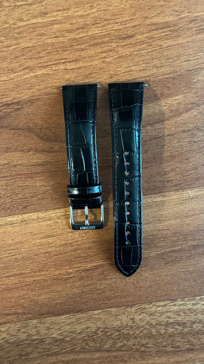 Seiko 세이코 정품 악어무늬 가죽 스트랩 시계줄 22mm 상품이미지1