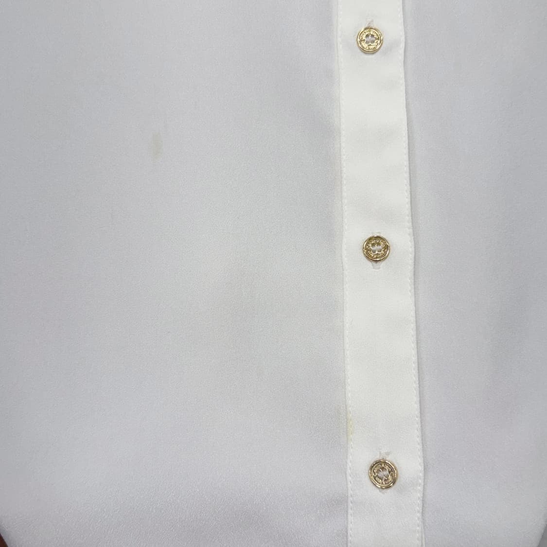 캘빈클라인 긴팔 셔츠 블라우스 골그 지퍼 포켓 디테일 아이보리 상품이미지9