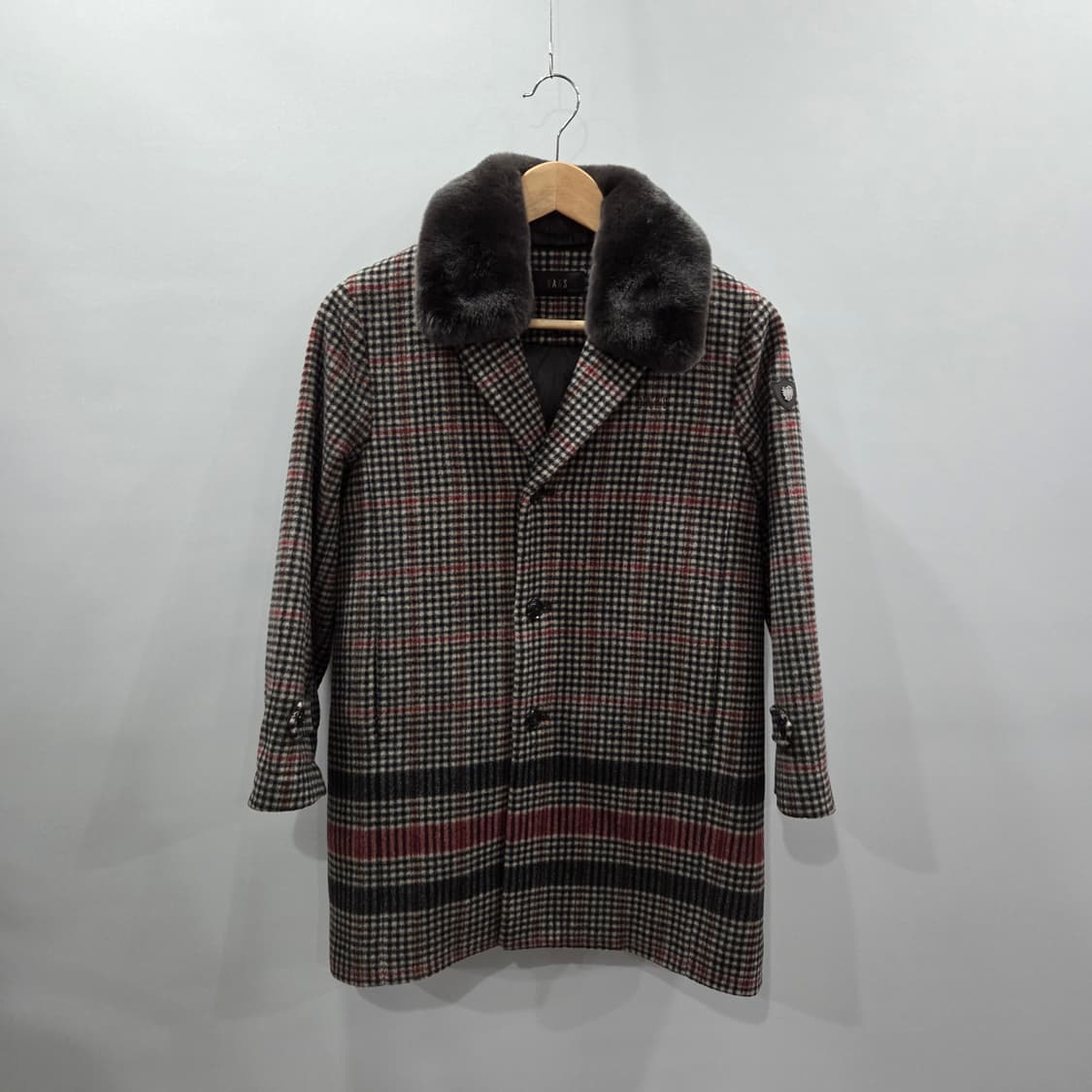 닥스 키즈 퍼카라 패딩 체크코트 140/11Y 상품이미지1