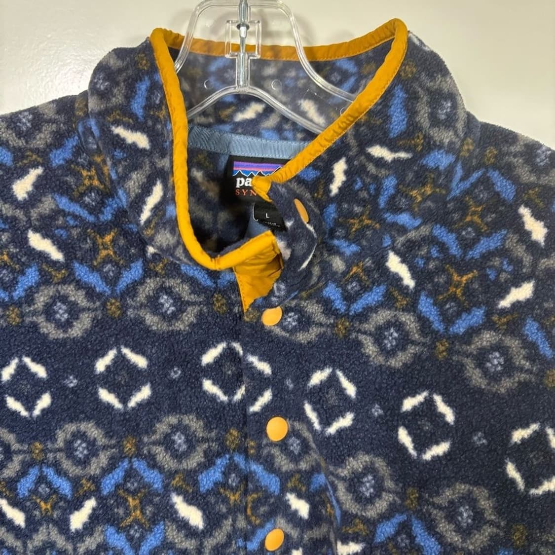10s 파타고니아 신칠라 스냅-T 네이비/옐로우 상품이미지3