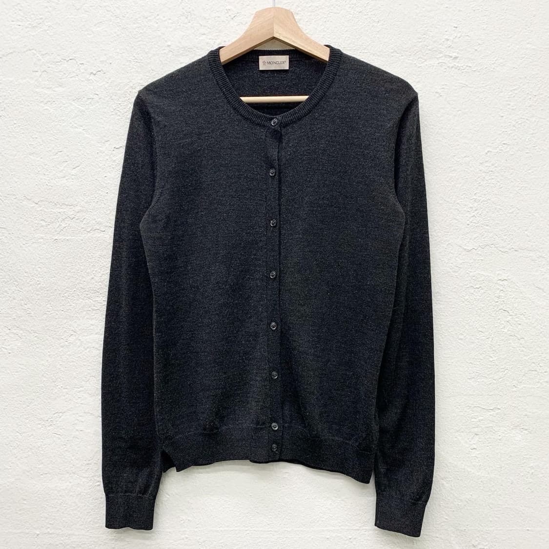 몽클레어 챠콜 울 라운드 가디건  상품이미지2