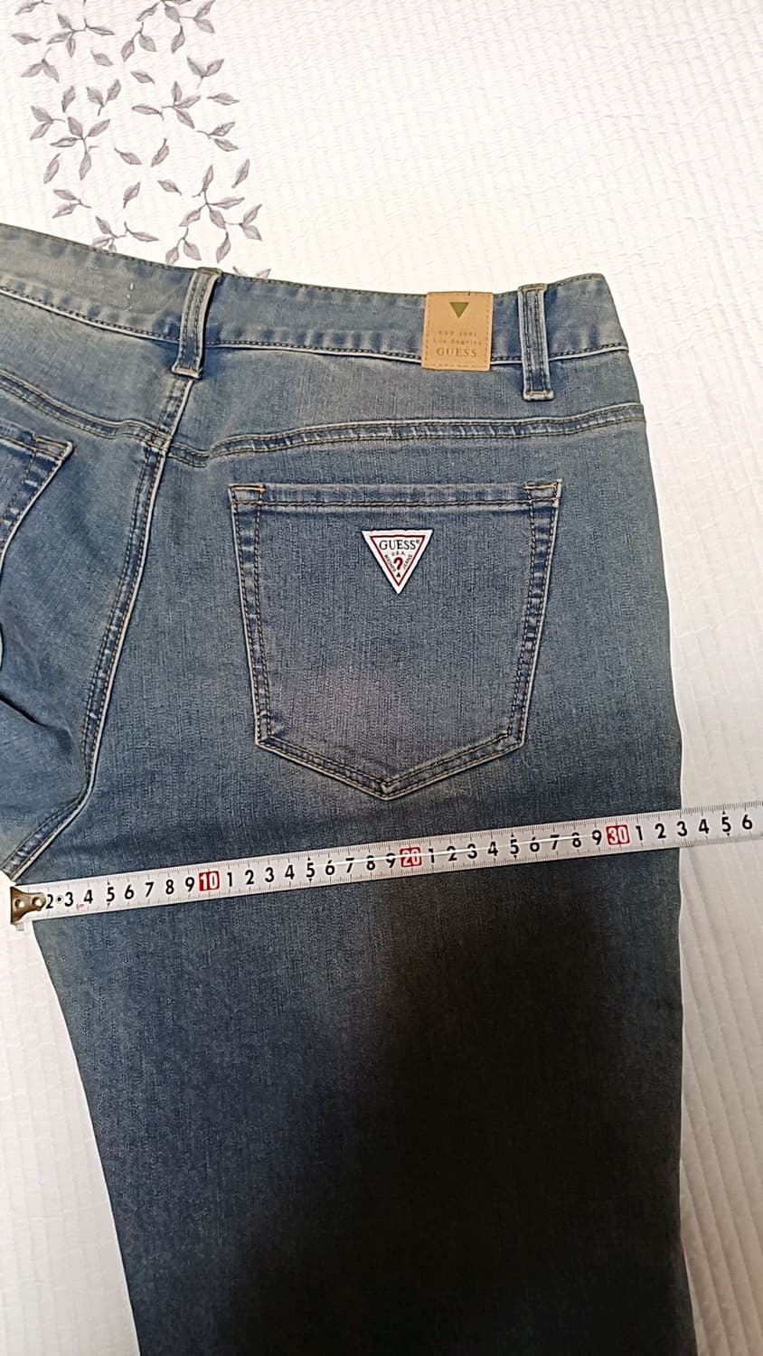 게스 빈티지 슬림스판청바지 실측35인치 기장110 상품이미지8