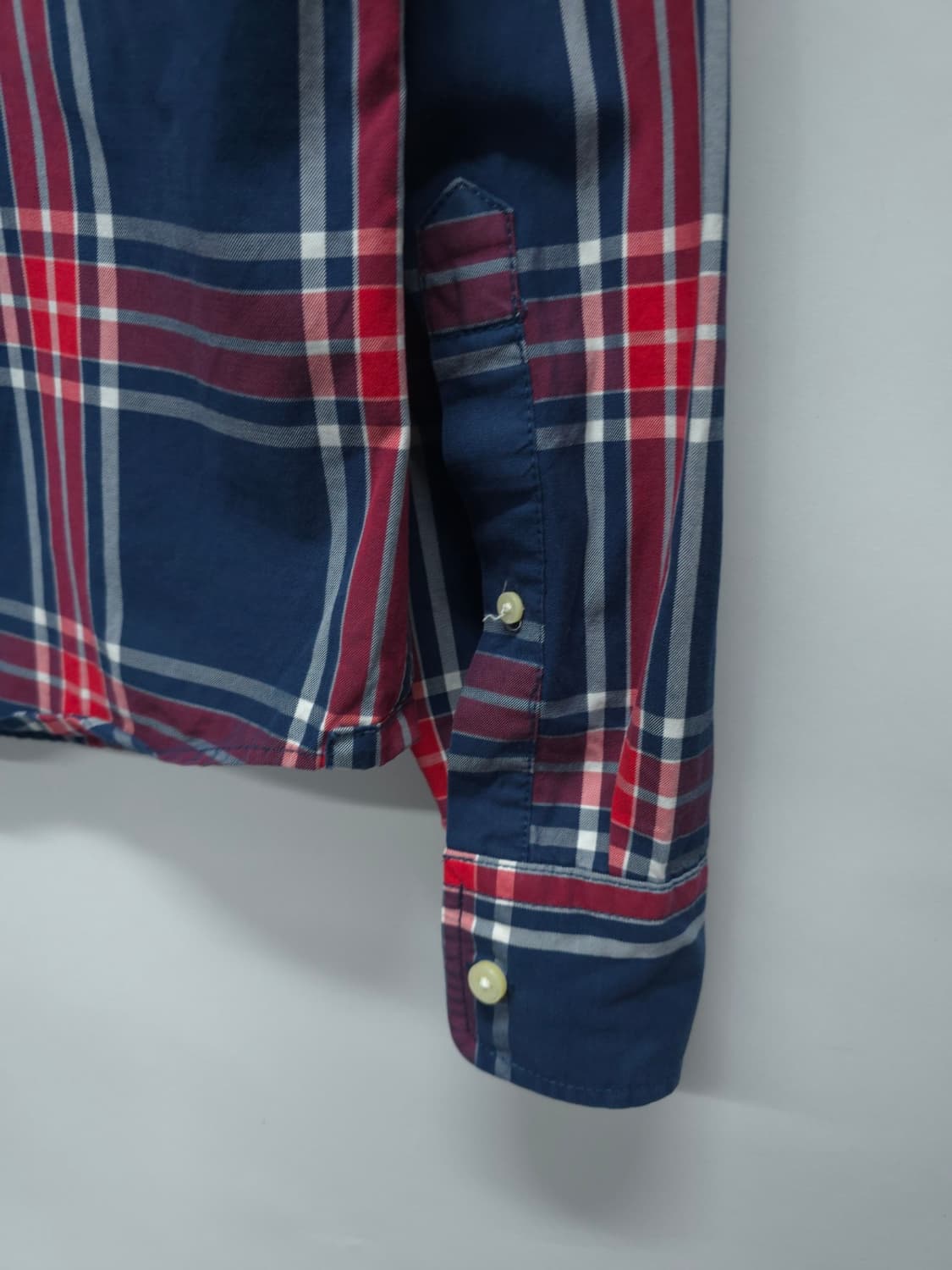 아베크롬비 & 피치 네이비 레드 체크 봄가을 셔츠 (남성95) 상품이미지10