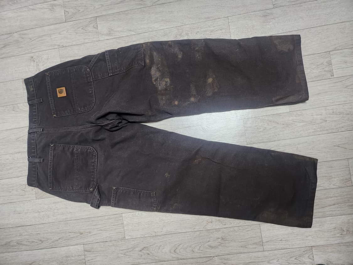 빈티지 칼하트 더블니 팬츠 B136 다크브라운 32x32 상품이미지2