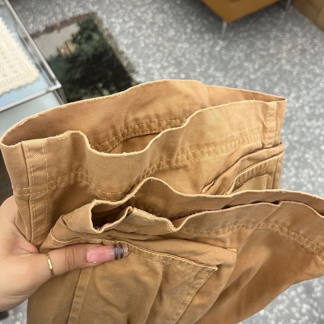 알파소피 컨트리 빈티지 캐주얼 오렌지브라운 카고 반바지 S C12158 상품이미지9