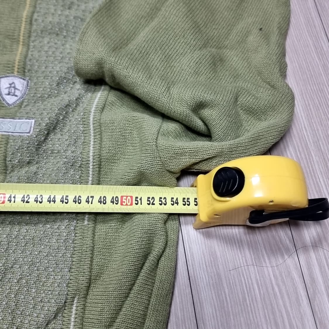 메이드인제팬 먼씽 Munsingwear 올리브색 패턴 니트(100) 상품이미지9