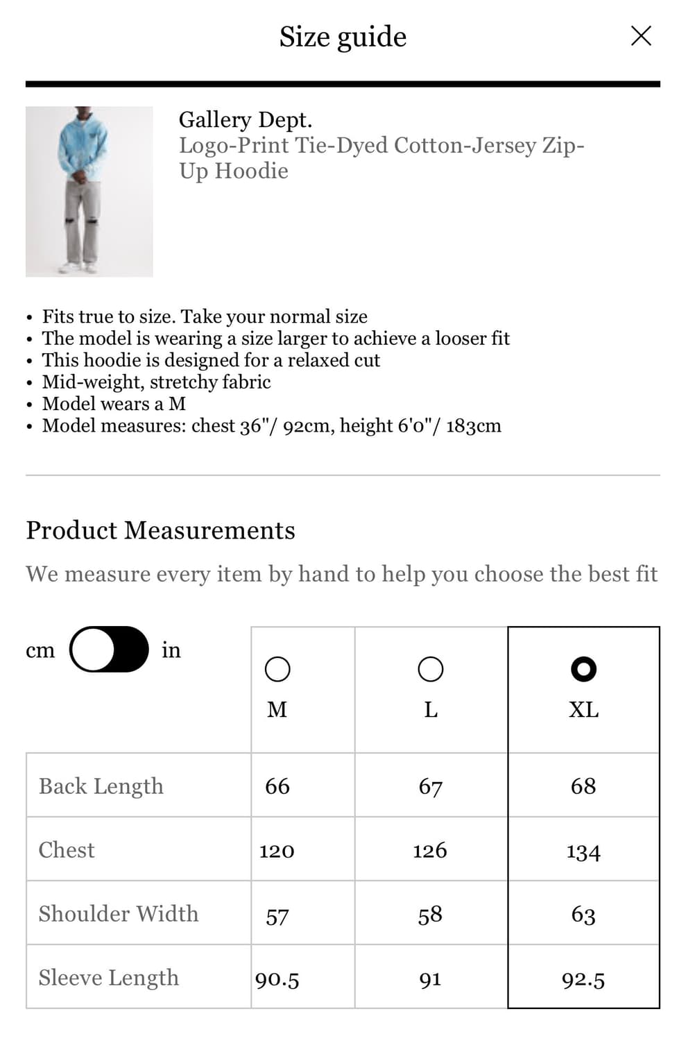 갤러리 디파트먼트 선페이디드 로고 집업 블루 xl 상품이미지7