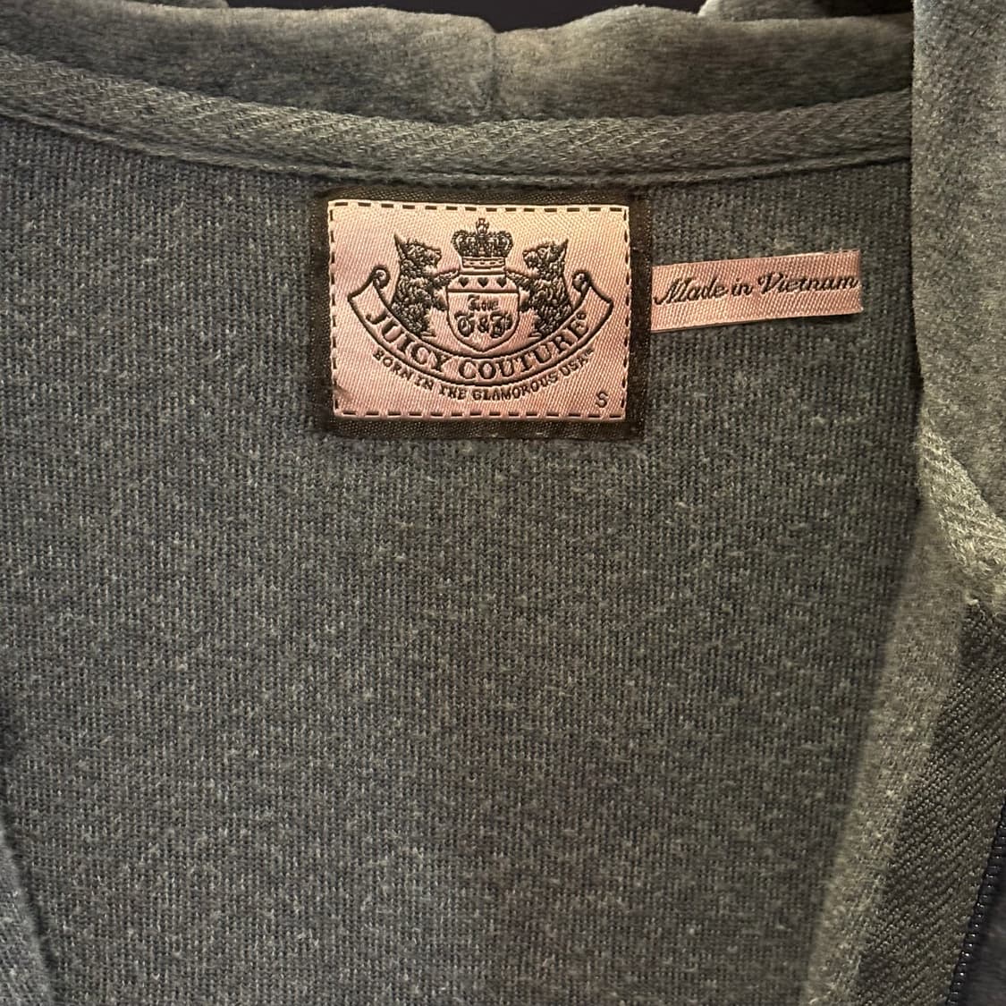 쥬시 꾸뛰르 그레이 벨벳 후드 집업 상품이미지6