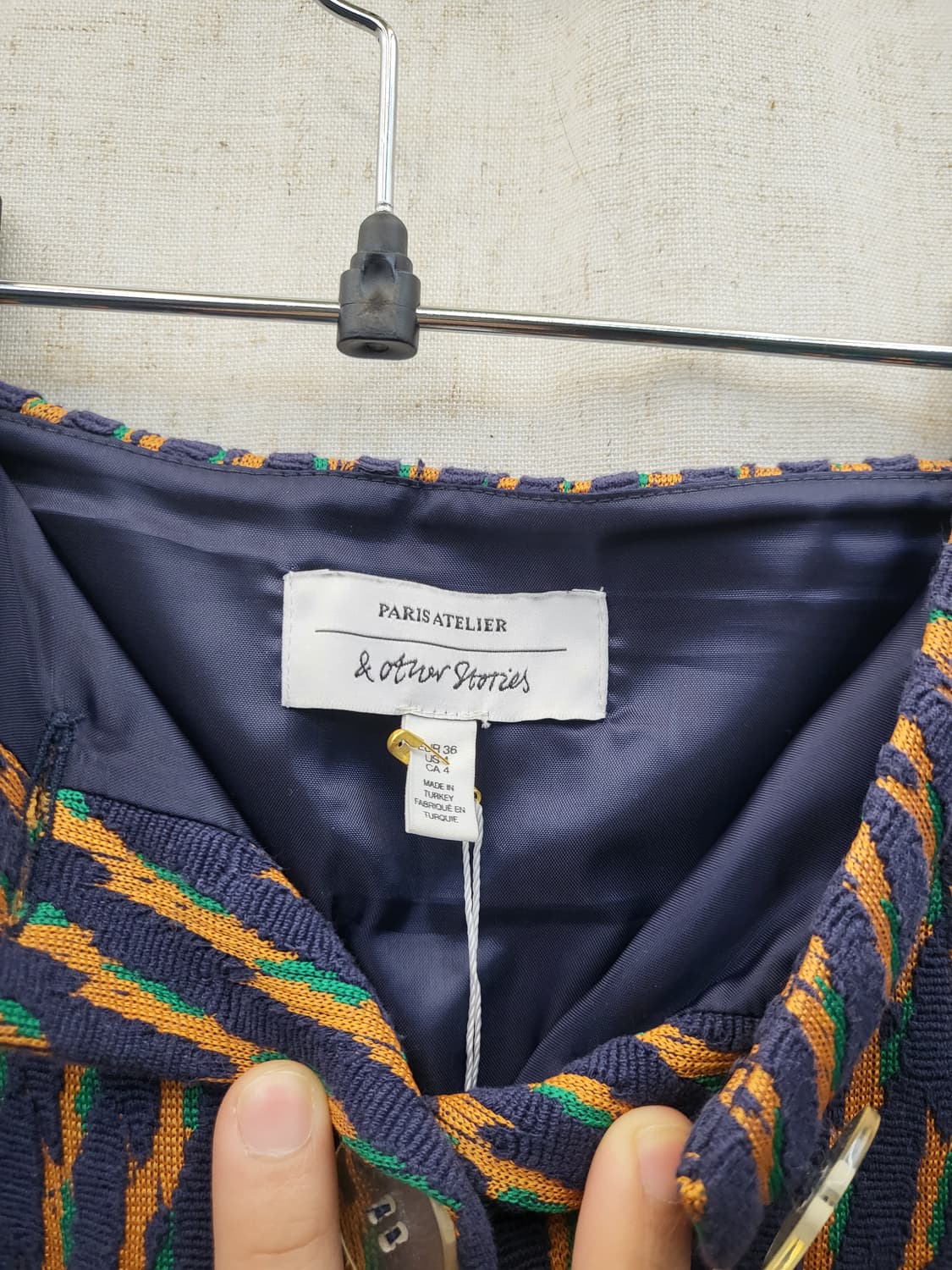 파리 아틀리에 패턴 단추 미니 스커트 상품이미지3