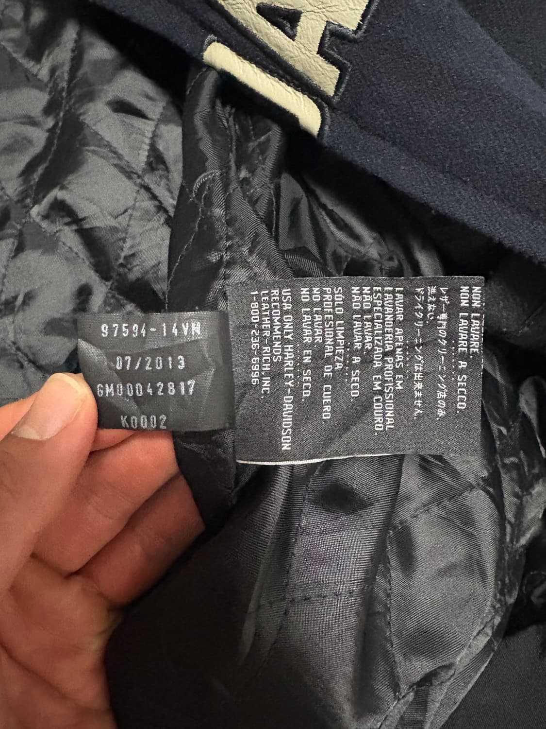 할리데이비슨 바시티 가죽자켓 상품이미지4