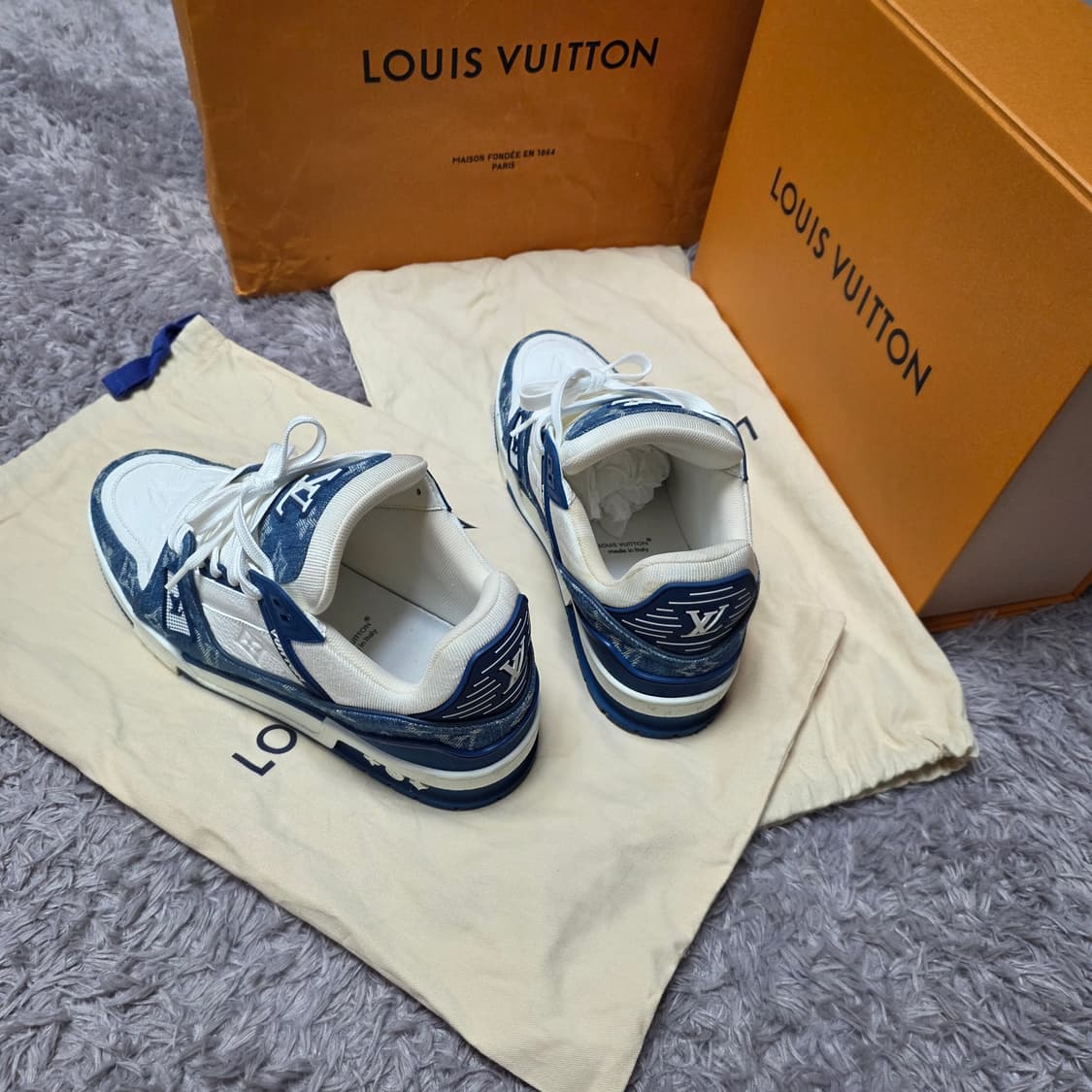 {클로젯}[8.5][풀구성]루이비통 LV트레이너 모노그램 데님 블루 상품이미지2