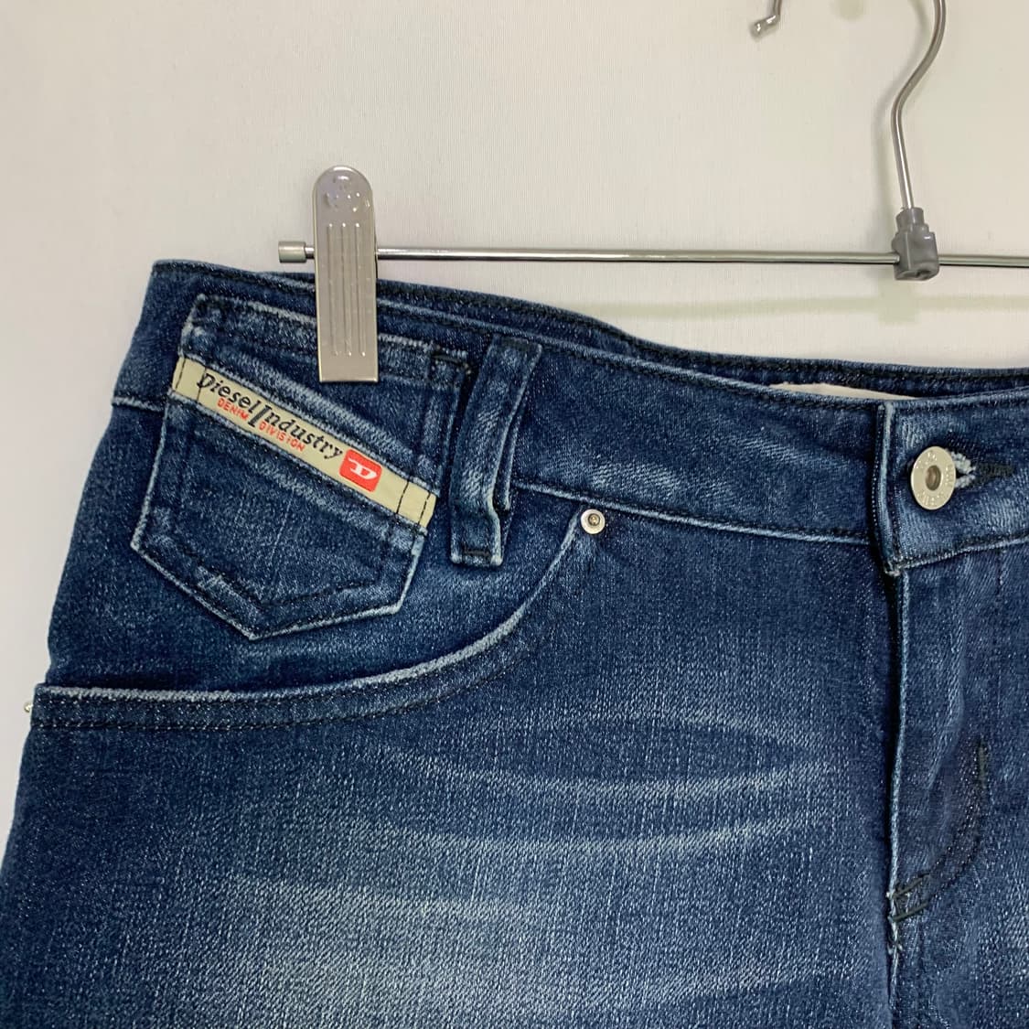 디젤 빈티지 00s y2k 로우라이즈 워싱데님 마이크로 쇼츠 반바지 28 상품이미지4