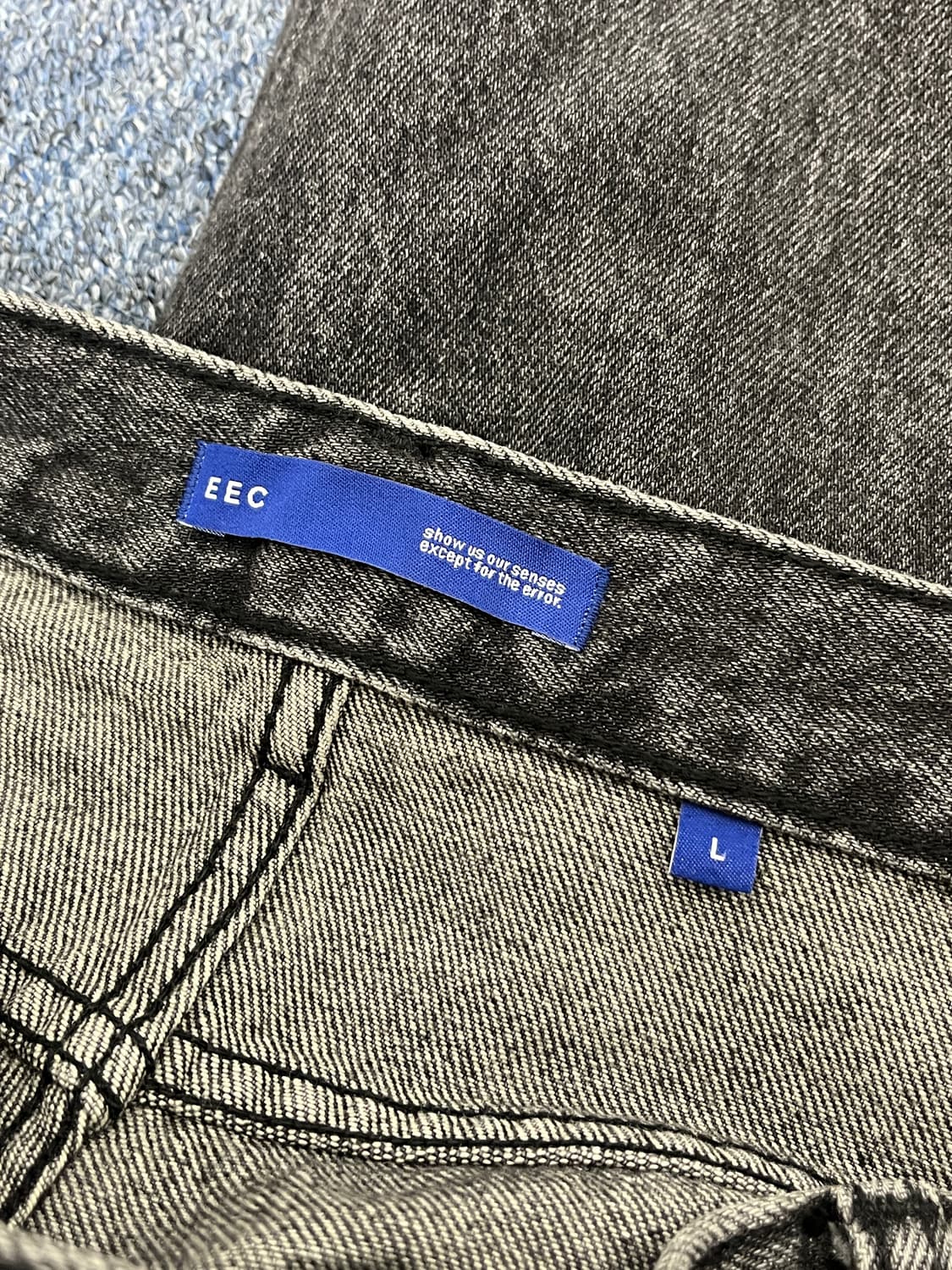 [에러스익셉티드] 커브드 데님 팬츠 상품이미지3