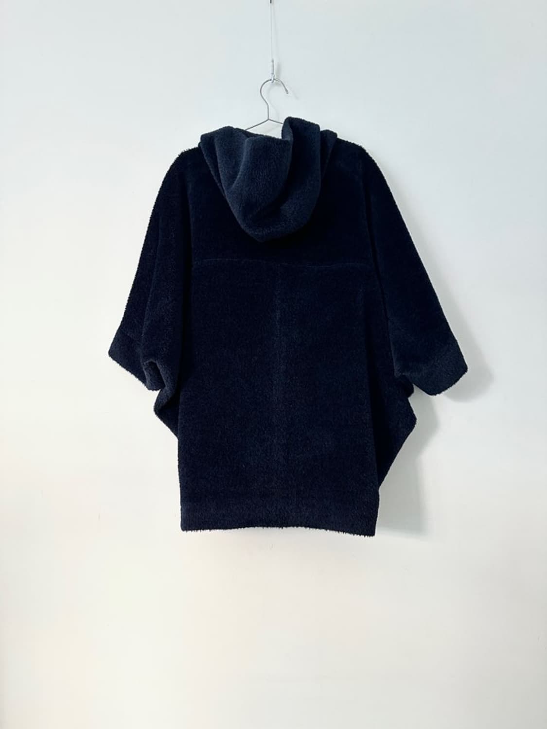 poncho warm alpaca hoody coat / navy 상품이미지5