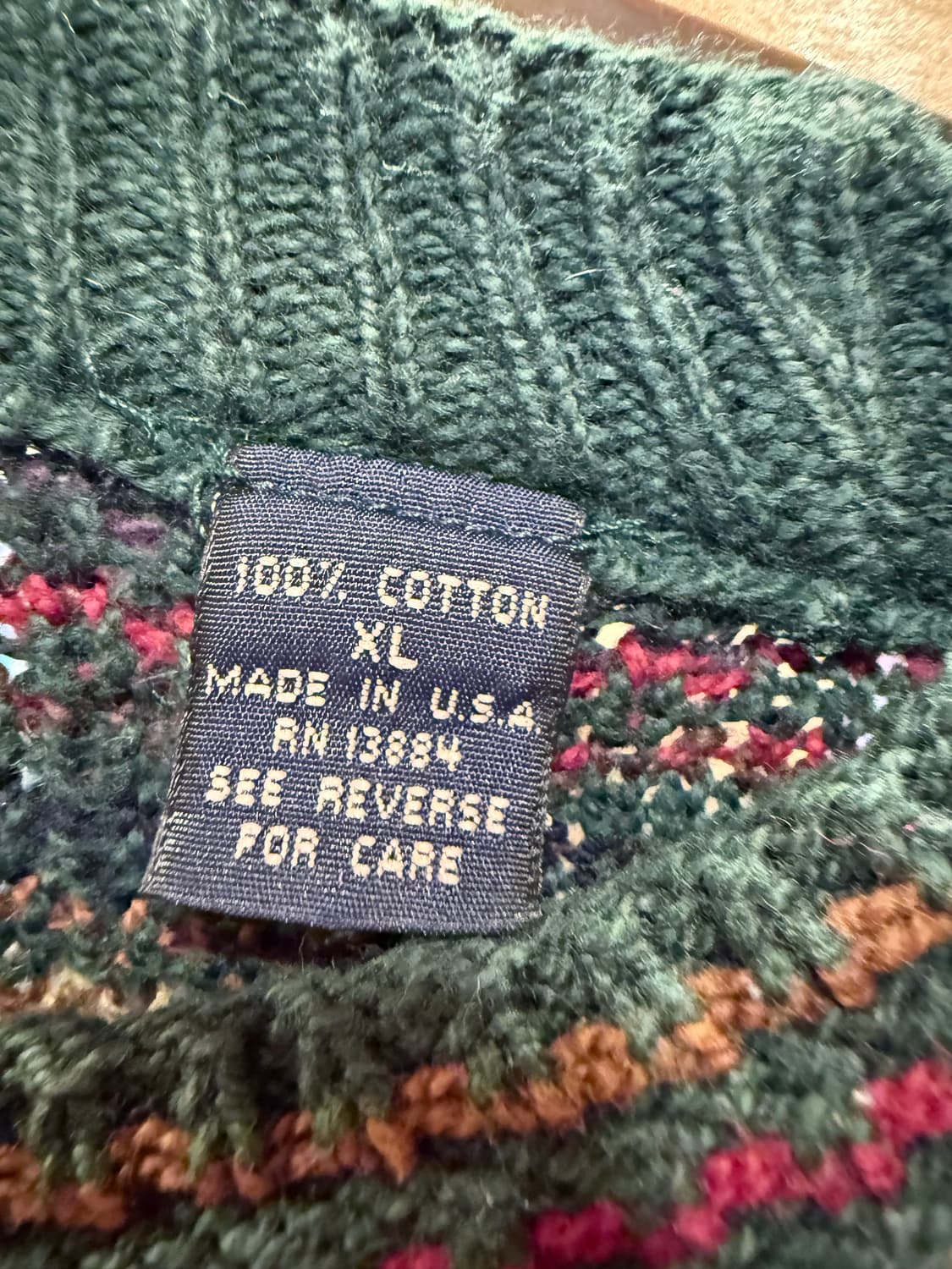 빈티지 그린 스트라이프 니트 상품이미지2