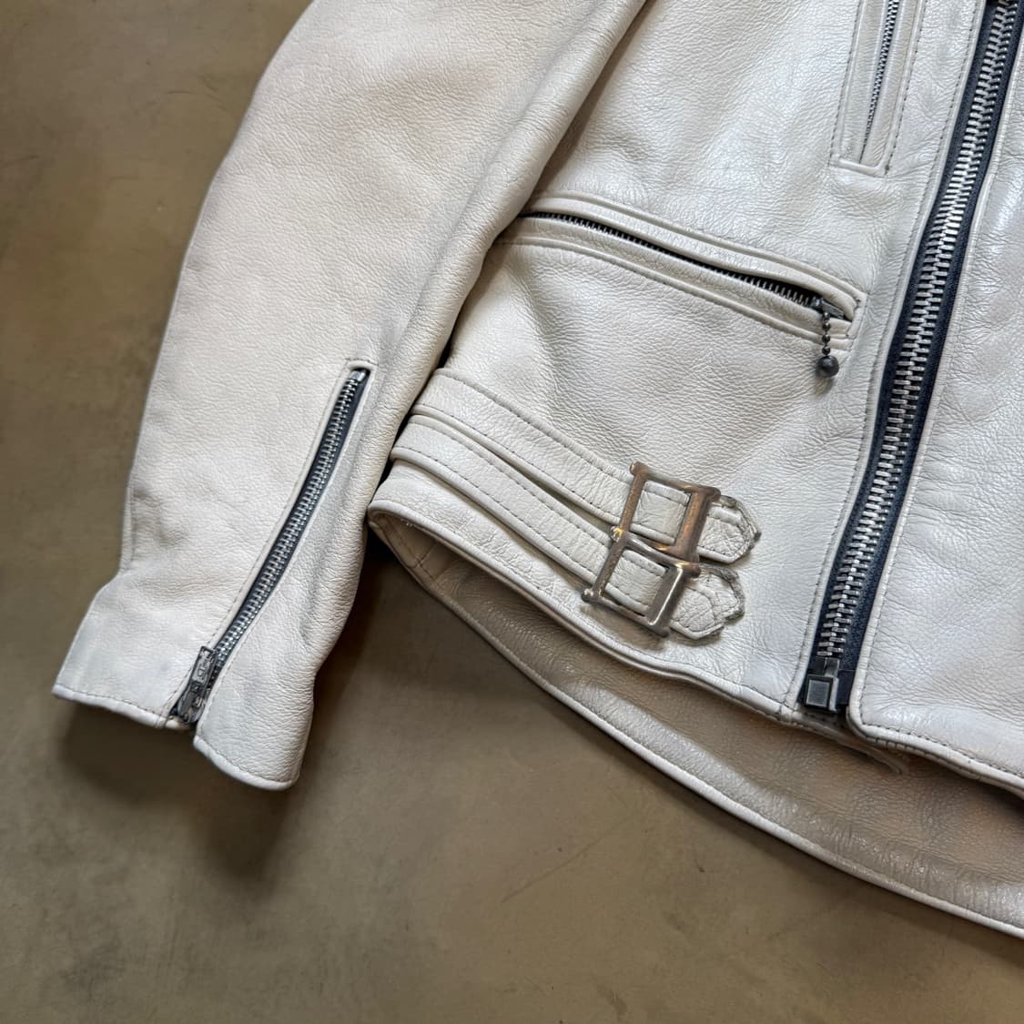 666 레더 영국생산 더블 라이더 레더 자켓  상품이미지3