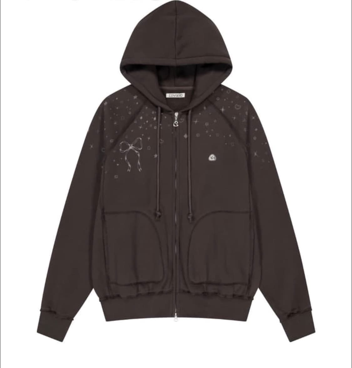 코이세이오 트윙클 후드집업 브라운 상품이미지1