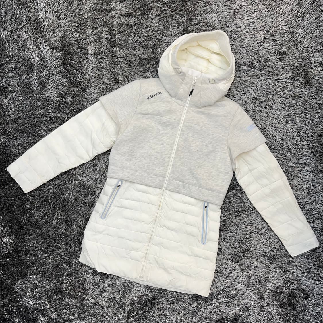 아이더 여성 폴라츠 후드 집업 패딩 자켓 (L) 상품이미지1