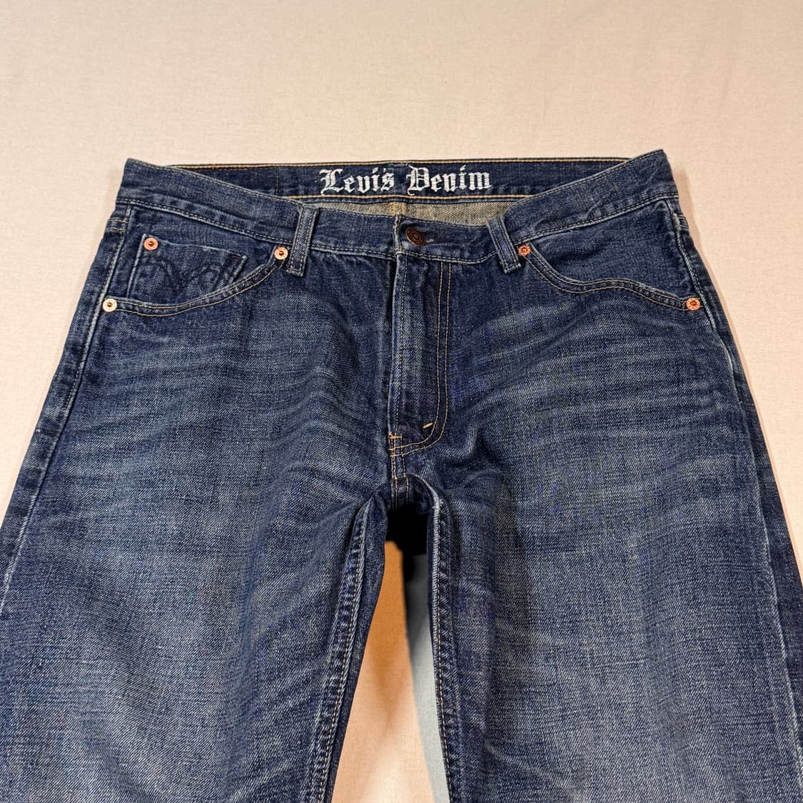 34inch) 리바이스 523 진청 스트레이트 핏 데님 청바지 상품이미지6