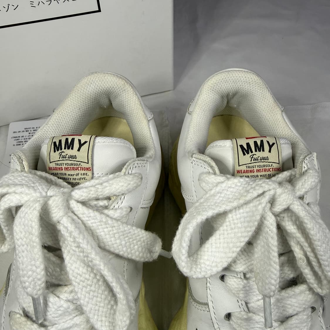 메종 미하라야스히로 웨인 VL OG 솔 레더 로우탑 스니커즈 상품이미지4