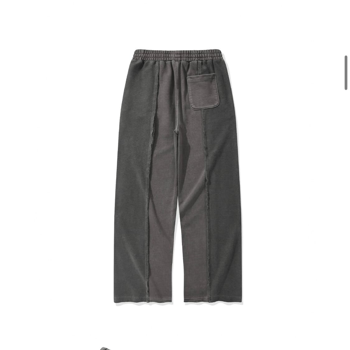 코드그라피 피그먼트 리버스 배색 트레이닝 팬츠_차콜 상품이미지3