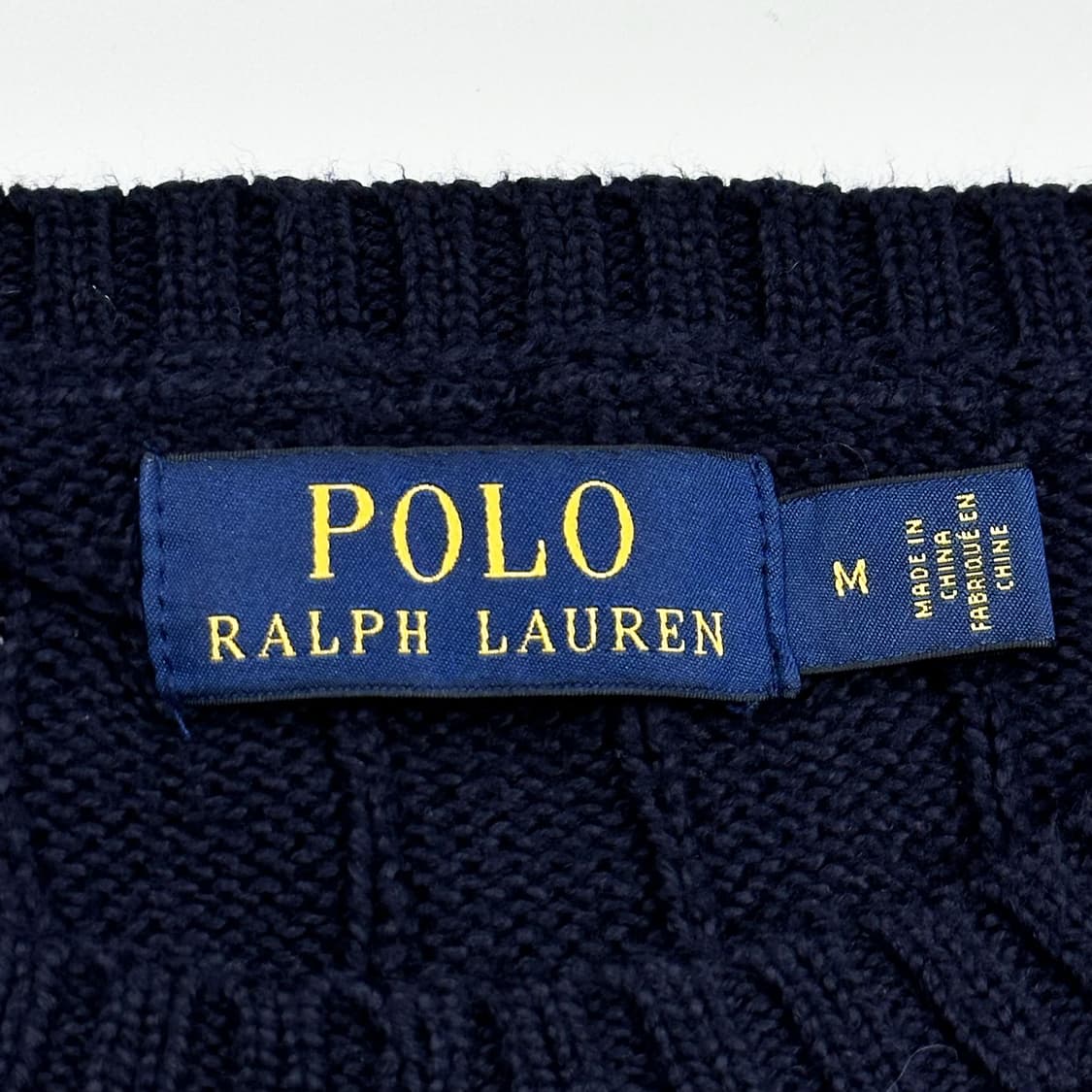폴로 랄프로렌 클래식 케이블 니트 네이비 M 상품이미지5
