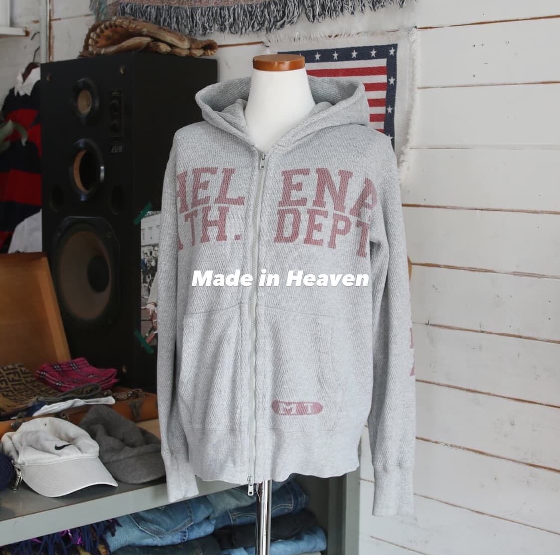 Made in Heaven 와플 후드 집업 (M) 상품이미지1