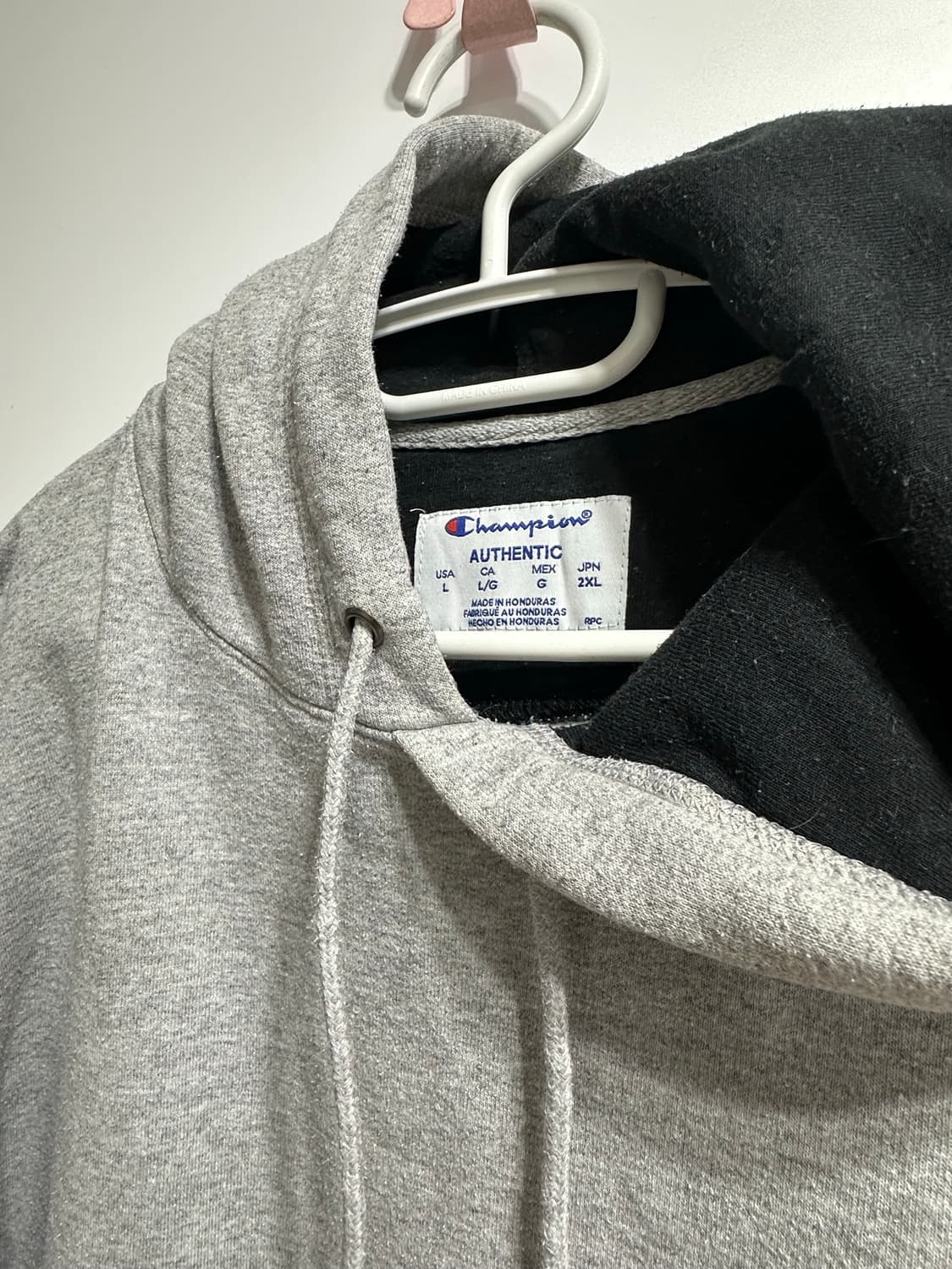 2XL] 챔피온 어센틱 후드티 그레이 상품이미지3