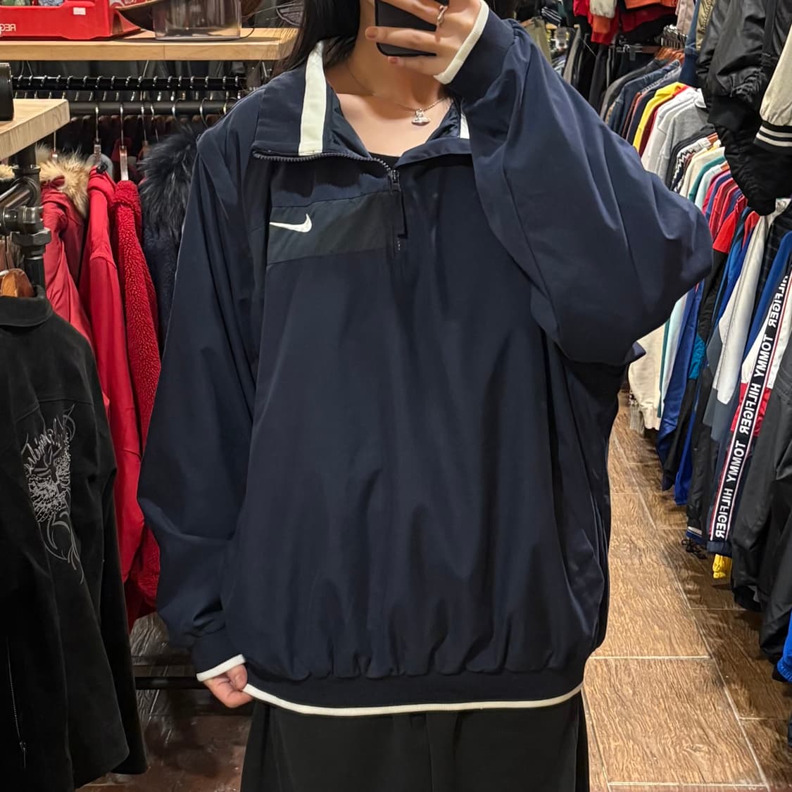 [HI] Nike 나이키 반집업 웜업 네이비 상품이미지1