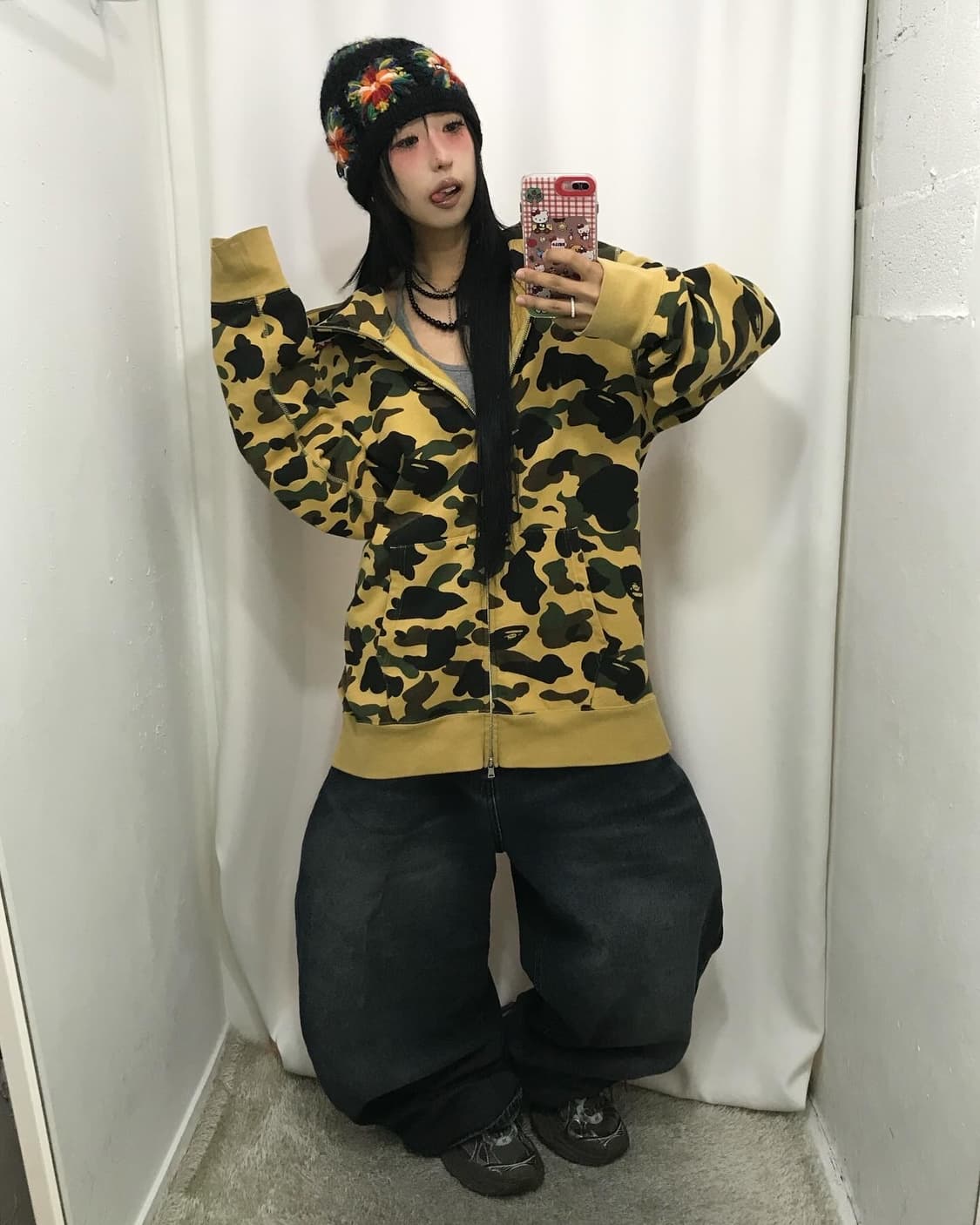 Bape Camouflage Shark Hood Zip-Up 상품이미지2