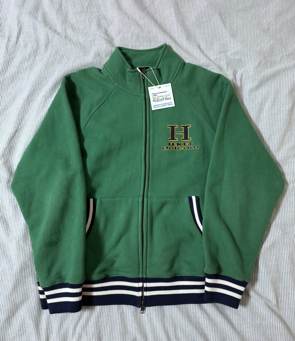테켓 H ZIP-UP SWEATSHIRT 집업 자켓 그린  상품이미지7