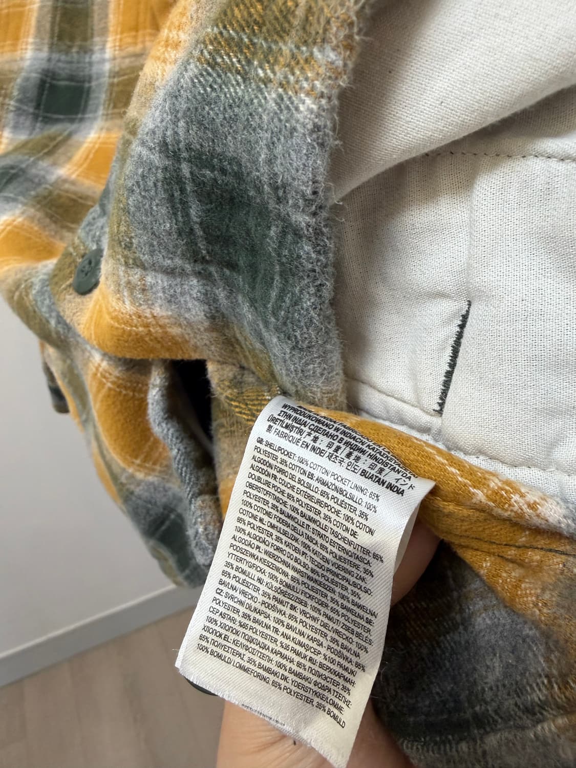 (L) Vans 반스 클래식핏 옐로우 체크 플란넬 셔츠 상품이미지7