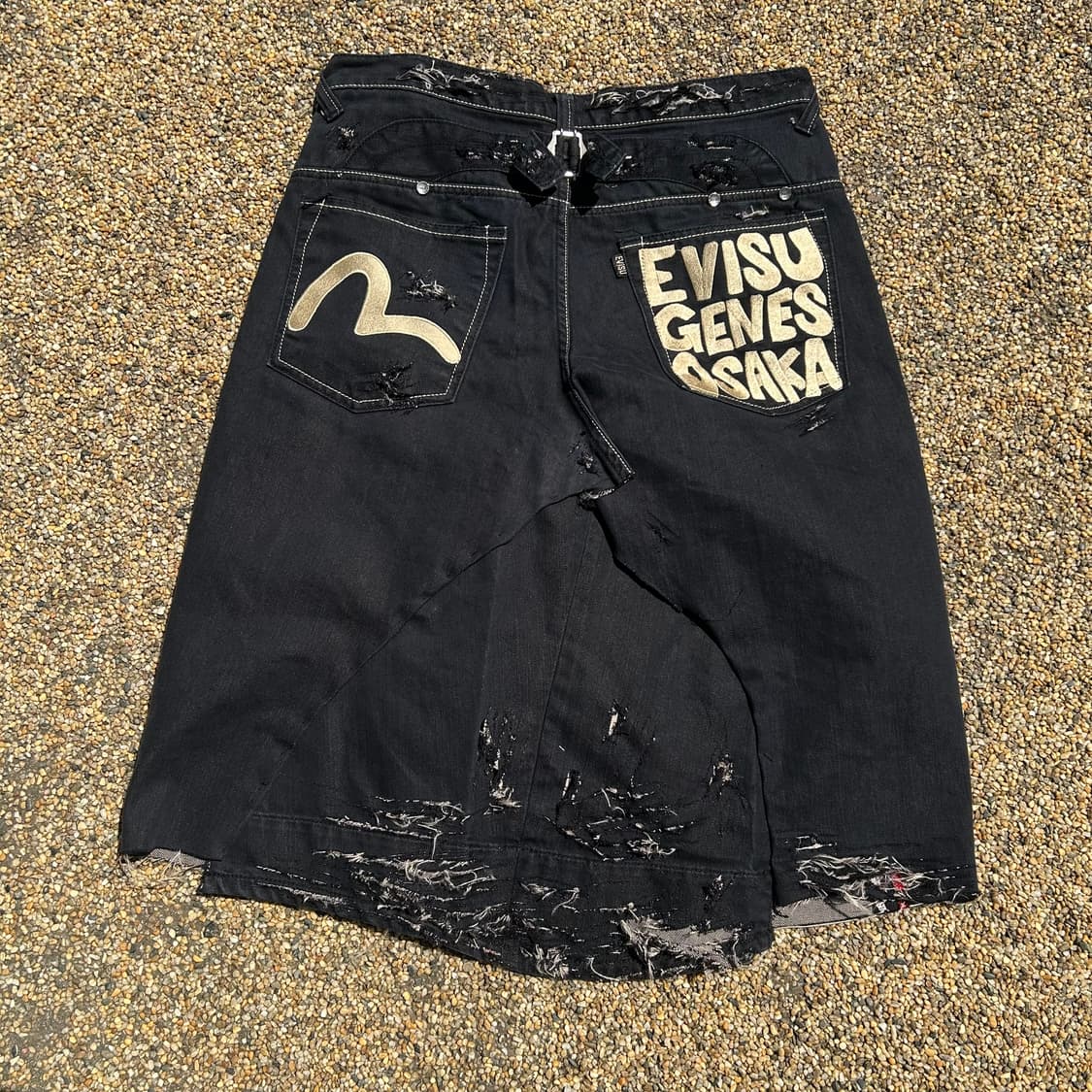 에비수(evisu) 오사카 블랙 엔지니어드 데님 스커트 상품이미지7