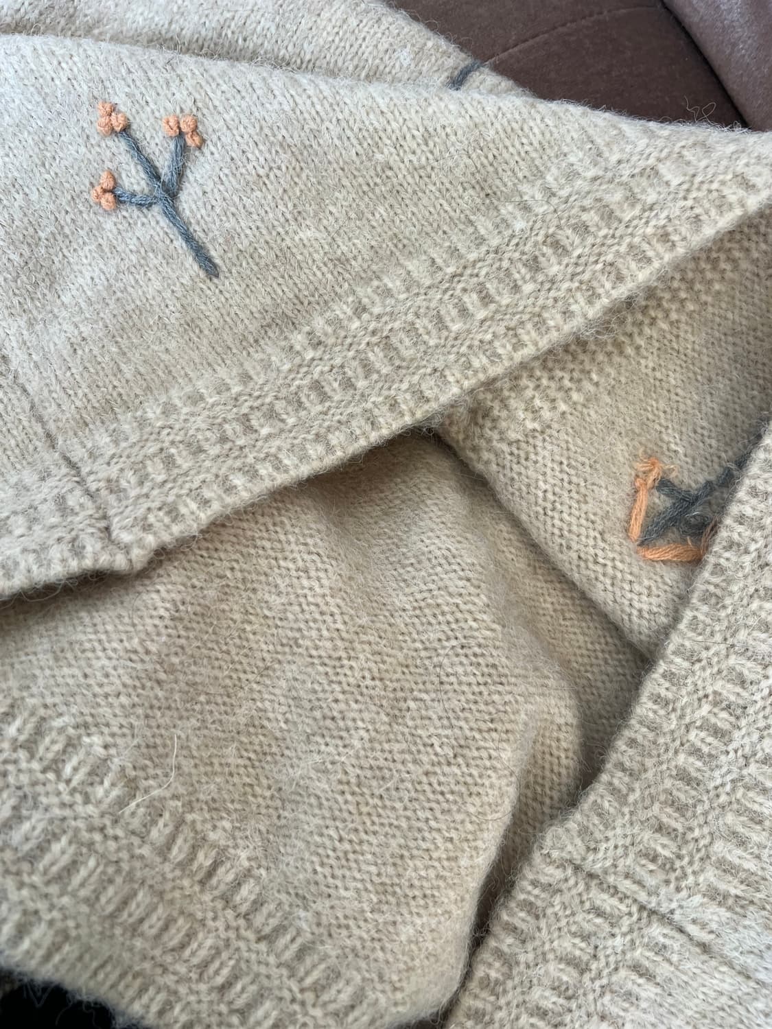 일본수입 여성 자수니트조끼 레이어드조끼 상품이미지6