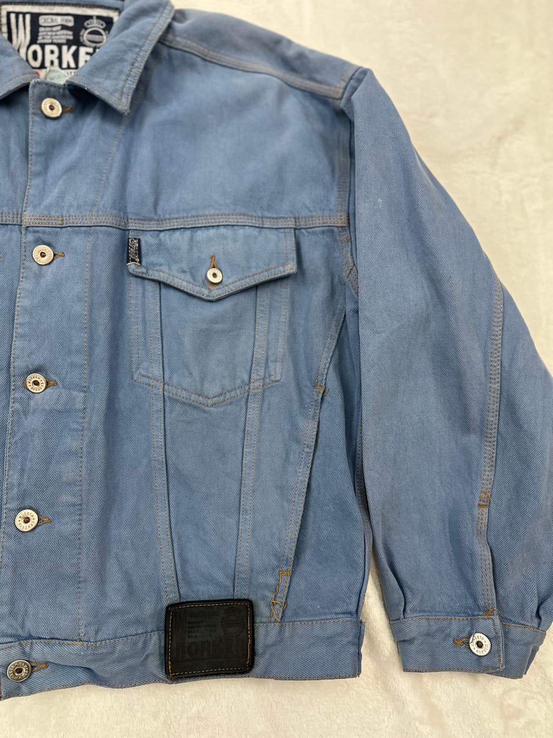 (L)80-90s ernesto 이탈리아 빈티지 데님 워크 자켓 상품이미지6