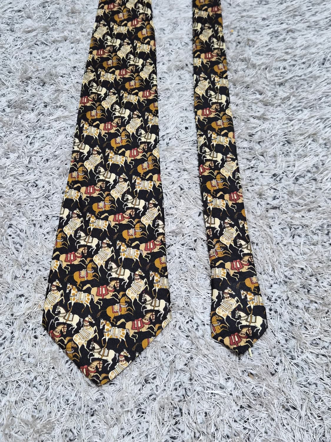 페레가모Ferragamo 말 패턴 넥타이 Free - N66 상품이미지5