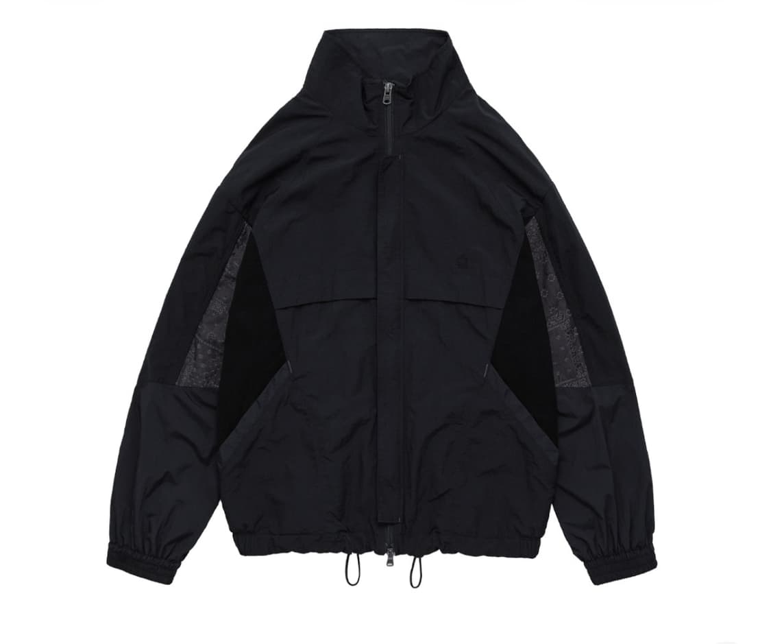 폴리테루 트랙 점퍼 페이즐리 패치드 블랙 상품이미지1