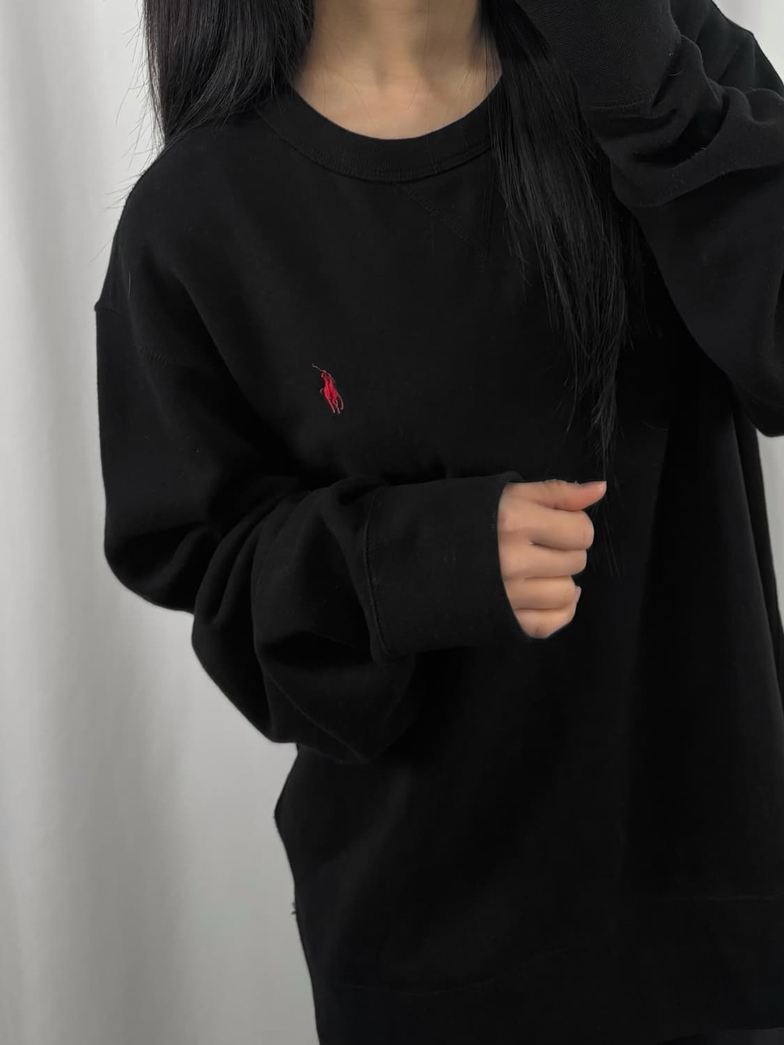 폴로 레드 포니 블랙 맨투맨 상품이미지1