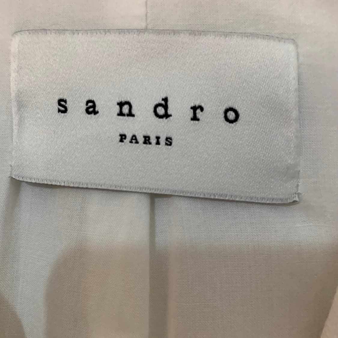 43 SANDRO 산드로 화이트 린넨 라이더 자켓 상품이미지5