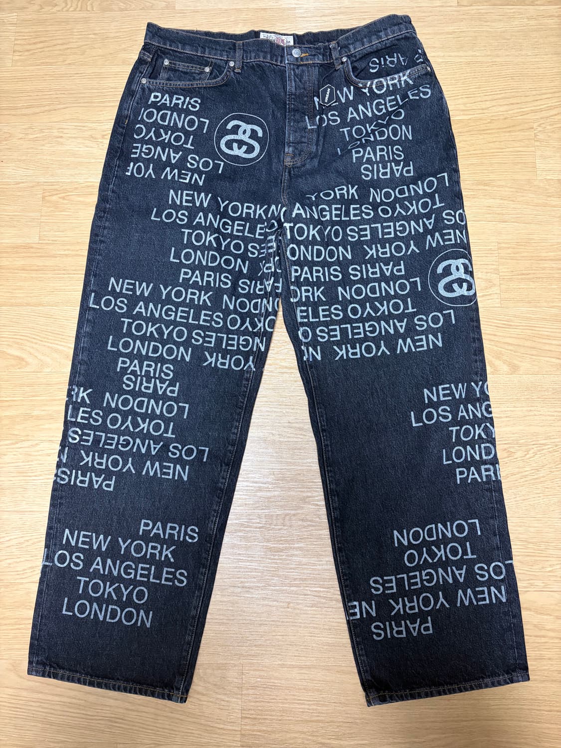 스투시 빅 올 진 시티 데님 블랙 36사이즈 새상품 상품이미지2